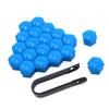 Lug Nut Cover, Red/Blue/Yellow Flexible Fit Wheel Lug Nut Cap, Fits 17 Mm , Pack of 20,Includes Deluxe Extractor