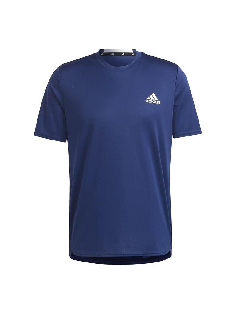 Adidas Short Sleeve Dark Size S Men's T-Shirt, Blue/White (IC7271), (D2M)