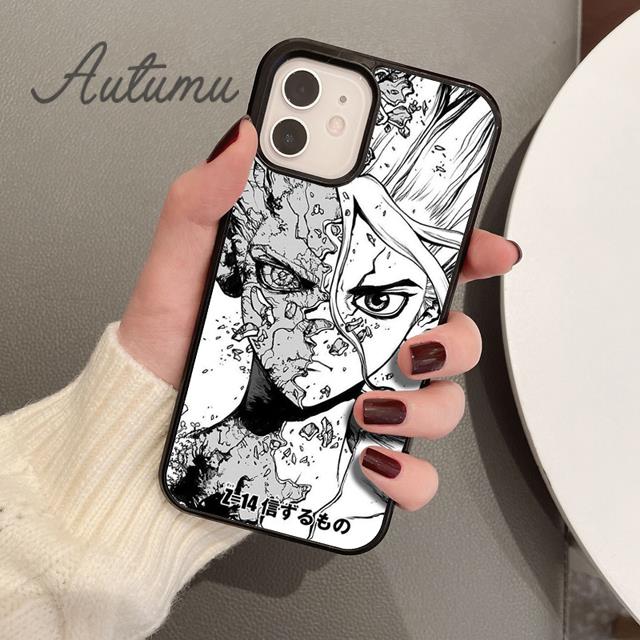 Ishigami Senku Dr. Stein Telefon Fall für iPhone 11 12 13 14 Pro Max mini X XR XS SE 2020 6S 7 8 Plus samsung Galaxy S21 S22 Abdeckung