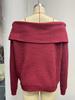 European & American Winter 2025 Women's One-Shoulder Loose Wool Sweater