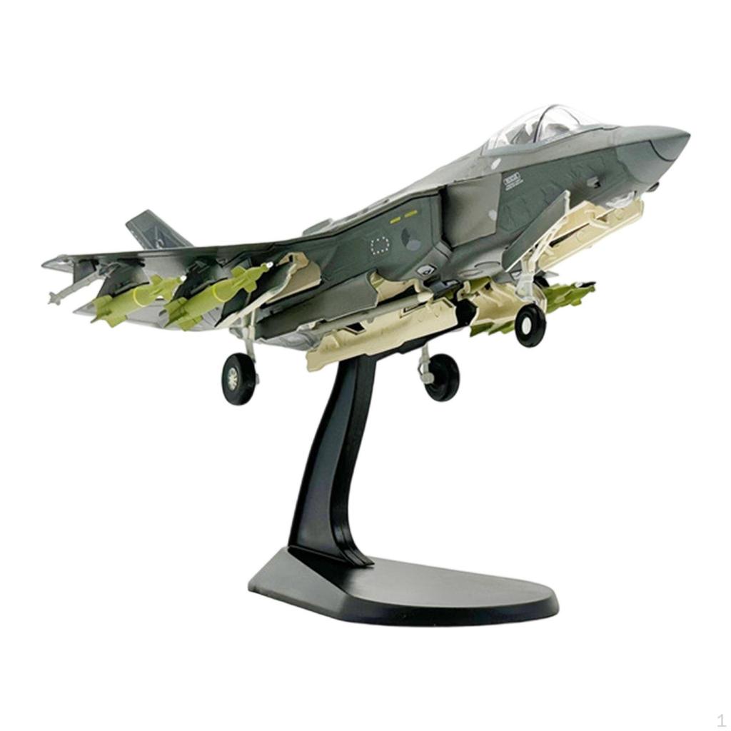 1:72 Scale F-35A Aircraft Model Fighter Display Stand Airplane Simulation Plane for Adults