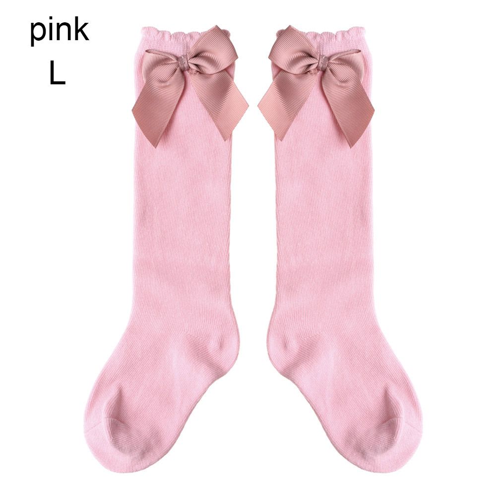 Big Bow Children Autumn Winter High Long Sock Floor Socks Baby Toddlers Socks Cotton
