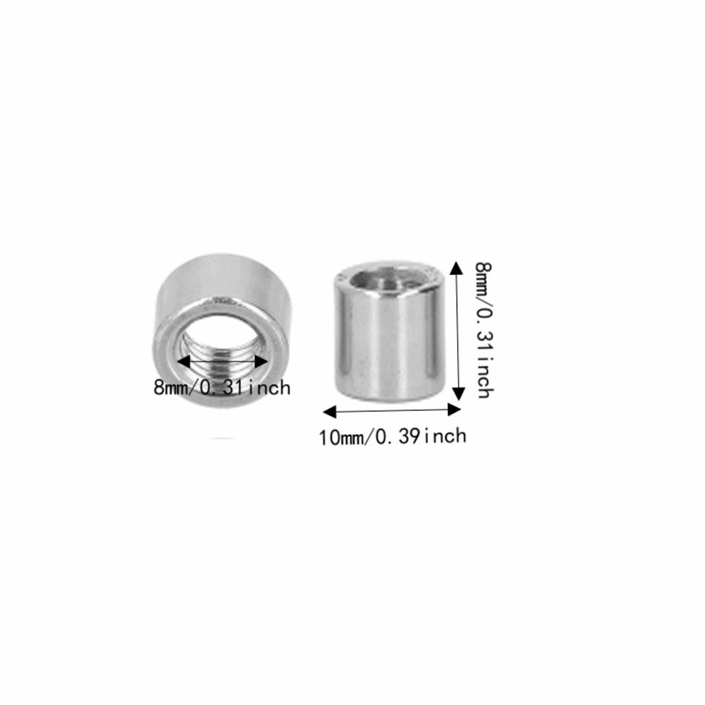 20pcs Fasteners Threaded Coupling Nuts M8 Stainless Steel Coupling Nut Rod Hardware Use