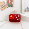 Eyecatching Kids Crossbody Bag Bright Red Pearl Princess Bag With Durable Antitheft Features