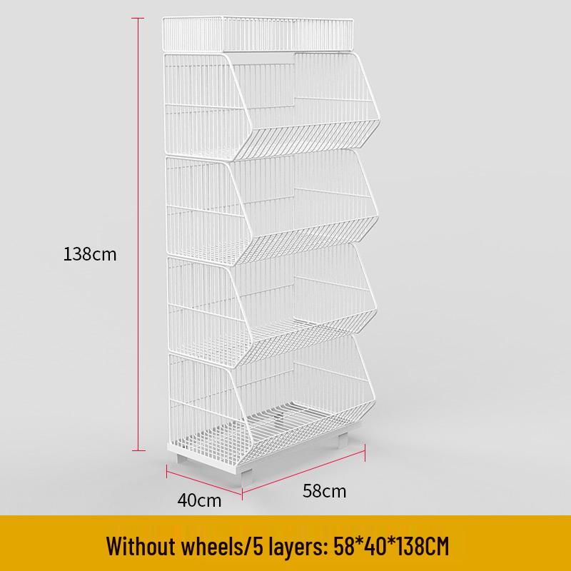 Multi-Layer Stackable Display Basket for Snacks & Vegetables