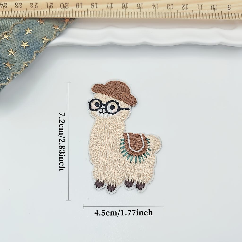 Adesivi in Stoffa Ricamati con Alpaca Cartone Animato Carino Adesivi Decorativi, Molto Adatti per Vestiti, Scarpe, Cappelli, Cappotti, Sciarpe, Decorazione di Zaini