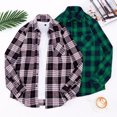 Classical Men Plaid Shirts Long Sleeve Casual Regular Fit Male Tops Autumn Spring