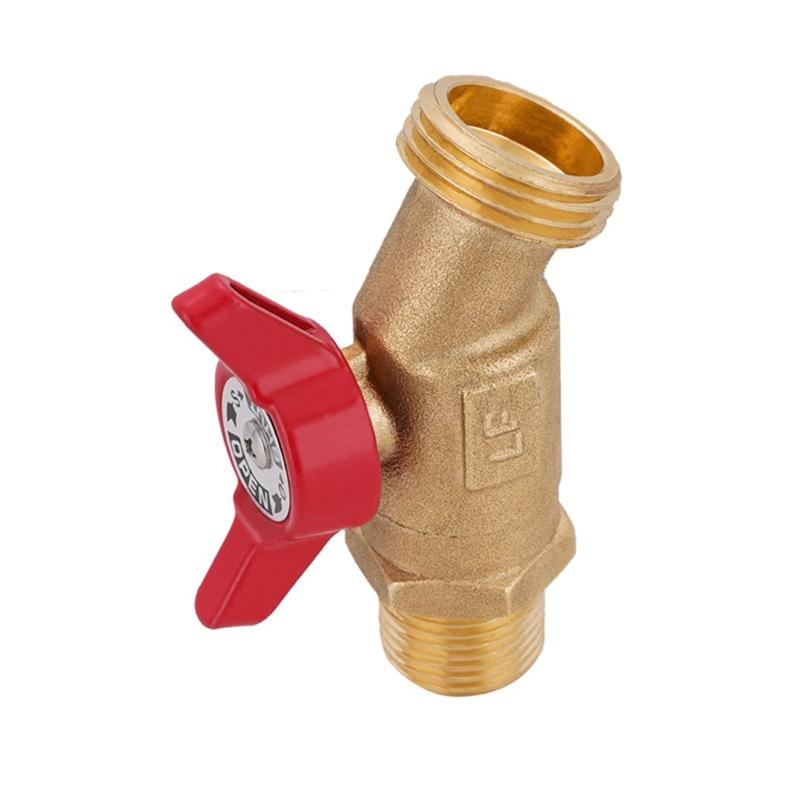 Heavy Duty Brass Faucet Weather Resistant Brass Spigot 1/2 Inch NPT Male to 3/4 Inch GHT Male for Garden Hose Use