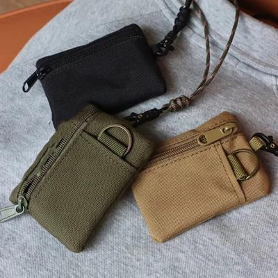 Zipper Hanging Neck Coin Purse Casual Small Card Holder Convenient Oxford Cloth Mini Wallet  Sports
