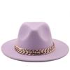 Winter Men's Woolen Jazz Hat New Large Eave Hat Fashionable Flat Brimmed Top Hat