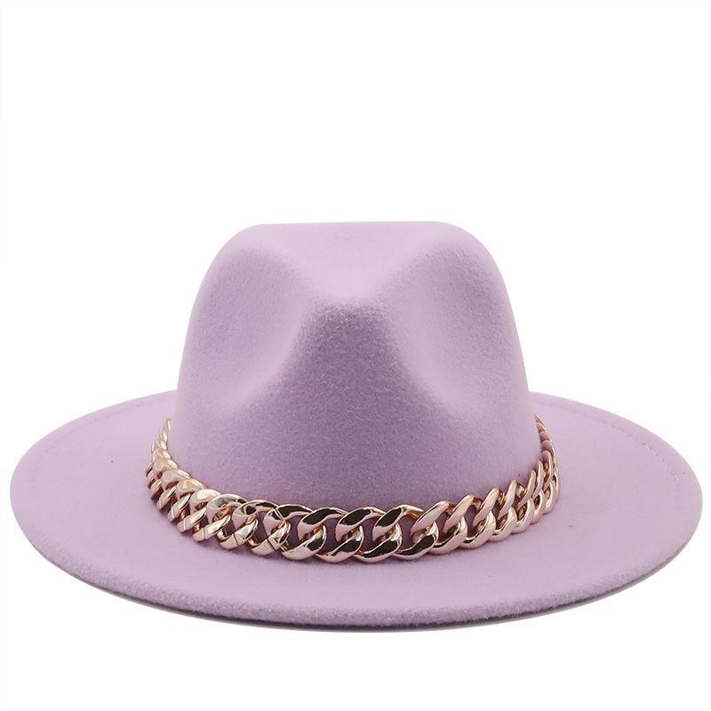 Winter Men's Woolen Jazz Hat New Large Eave Hat Fashionable Flat Brimmed Top Hat