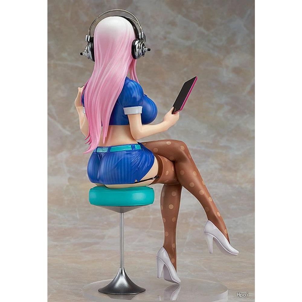 10CM Anime Figure Super Sonico PVC Action Figurine Model Toy Cake Decor Swimsuit Dress Up SoniComi Noodle Stopper Figure Gift