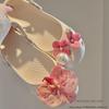 Ballet Hole Shoes High Sense Beautiful Flower Color Bag Head Drag Flower Pearl Diy Beautiful Hole Shoes Slippers