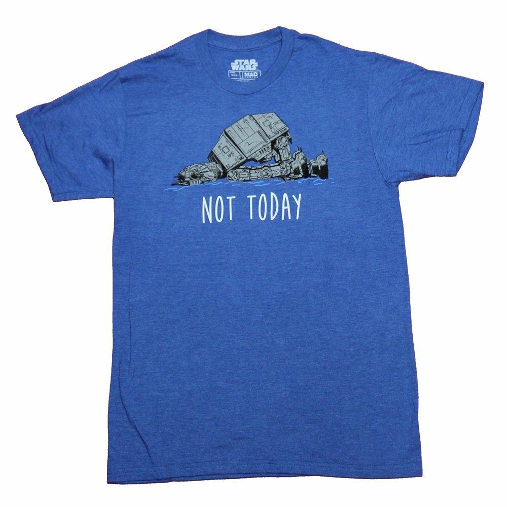 Star Wars Mens T-Shirt Not Today Lazy AT-AT Graphic Funny Tee Shirt New XXL