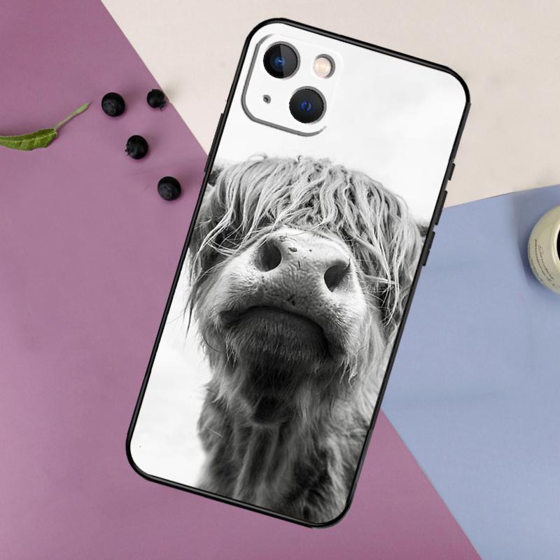 Highland Cows Phone Case For iPhone 11 12 13 14 16 15 Pro Max Mini 7 8 Plus X XR XS Max Bumper Cases Cover