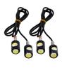 Partools Mini Turn Signals, White, Set of 4, 12 V, Motorcycle, LED, General Purpose