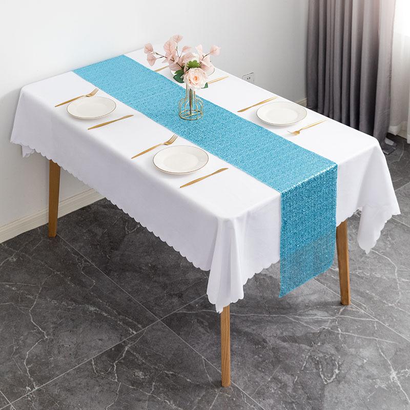 Sequin Modern Table Runners for Wedding Decoration Christmas Birthday Party Home Tea Table Cover