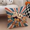 Retro Cartoon American Game CCuphead Cushion Cover Throw Pillow Cover Hidden Button Durable Polyester Chair Cushion