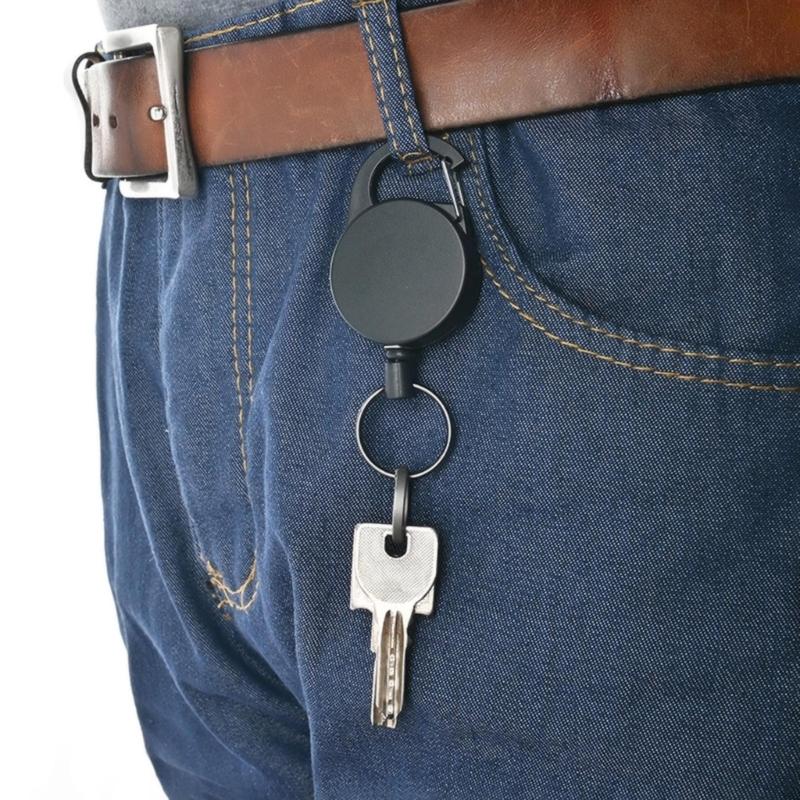 Anti-theft Retractable Keychain Extending Length 23'' Retractable Badges Holder