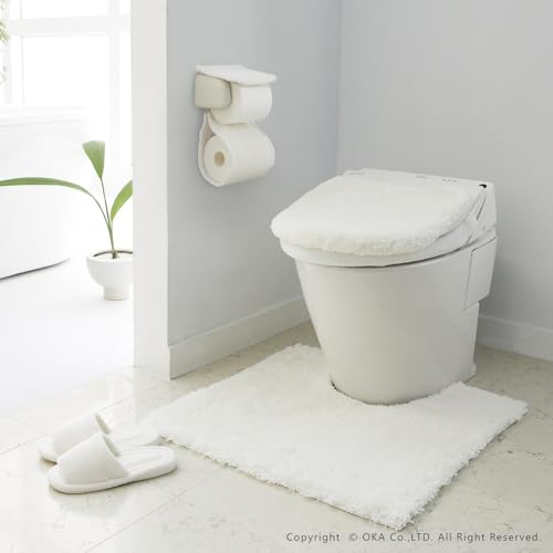 OKA Trockenware D Natur Toilettenmatte, Normale Größe (Ca.. 65cm x 65cm), Grün (Trocken, Saugfähig, Schnelltrocknend, Antibakteriell, Geruchsresistent, Waschbar