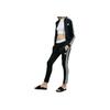 adidas Barevně blokované elastické pasové kalhoty slim fit pro volný čas dámské spodky černé AY8119