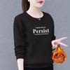 Huamian Women's Plus Size Velvet-Lined Sweatshirt - 2023 Autumn/Winter Casual Loose Fit Pullover Jacket