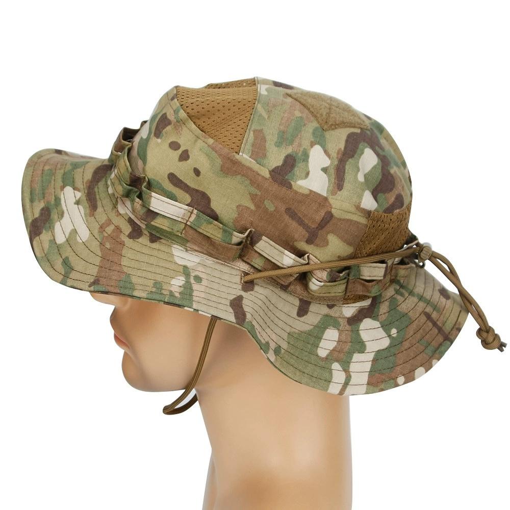 Freedom Outdoors Men's Breathable Camo Bucket Hat For Outdoor Hiking Hunting Fishing Windproof Sunscreen Fisherman Hat