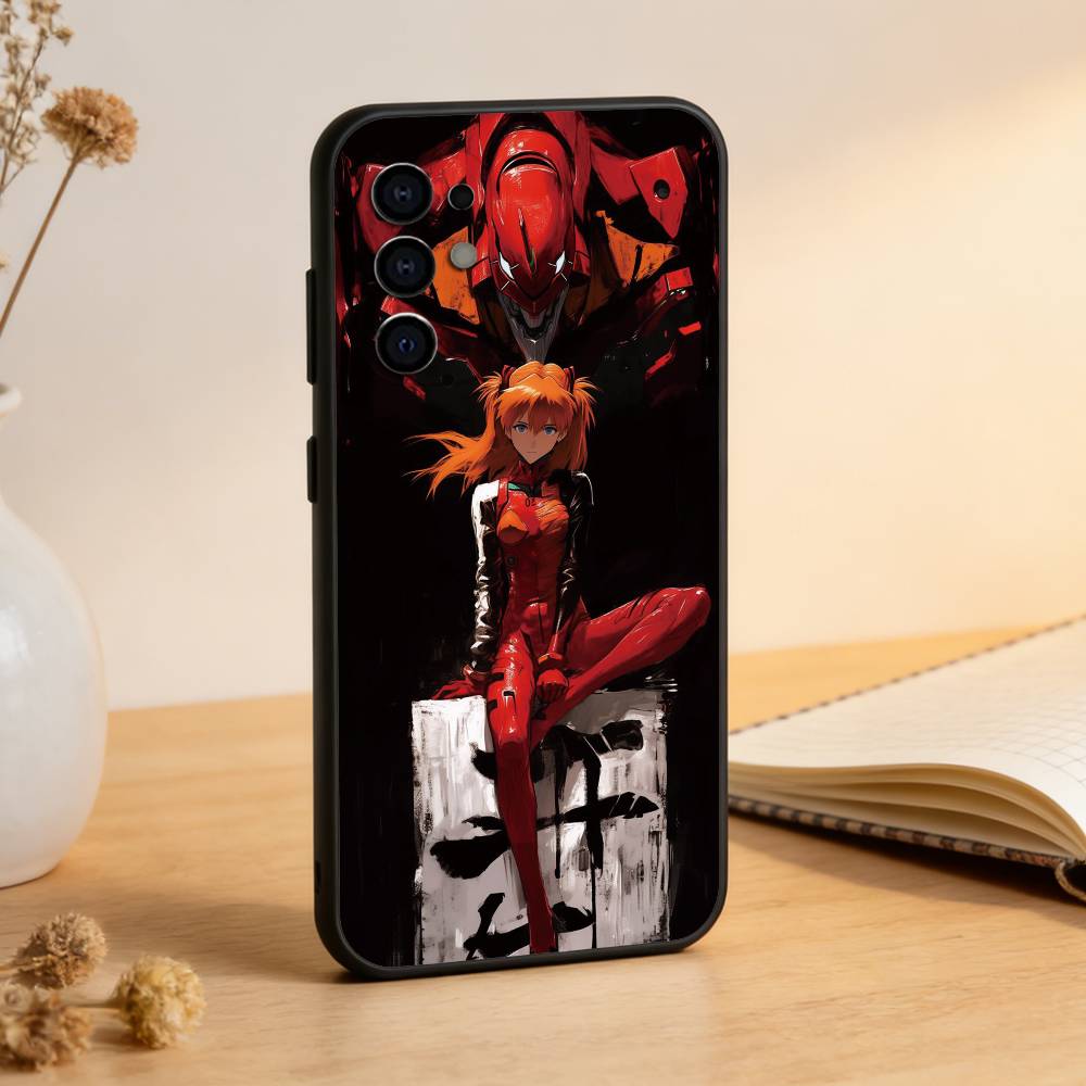 Neon Genesis Evangelion Phone Case For Samsung S25,S24,S21,S22,S23,S30,Ultra,S20,Plus,Fe,Soft Silicone Black Cover
