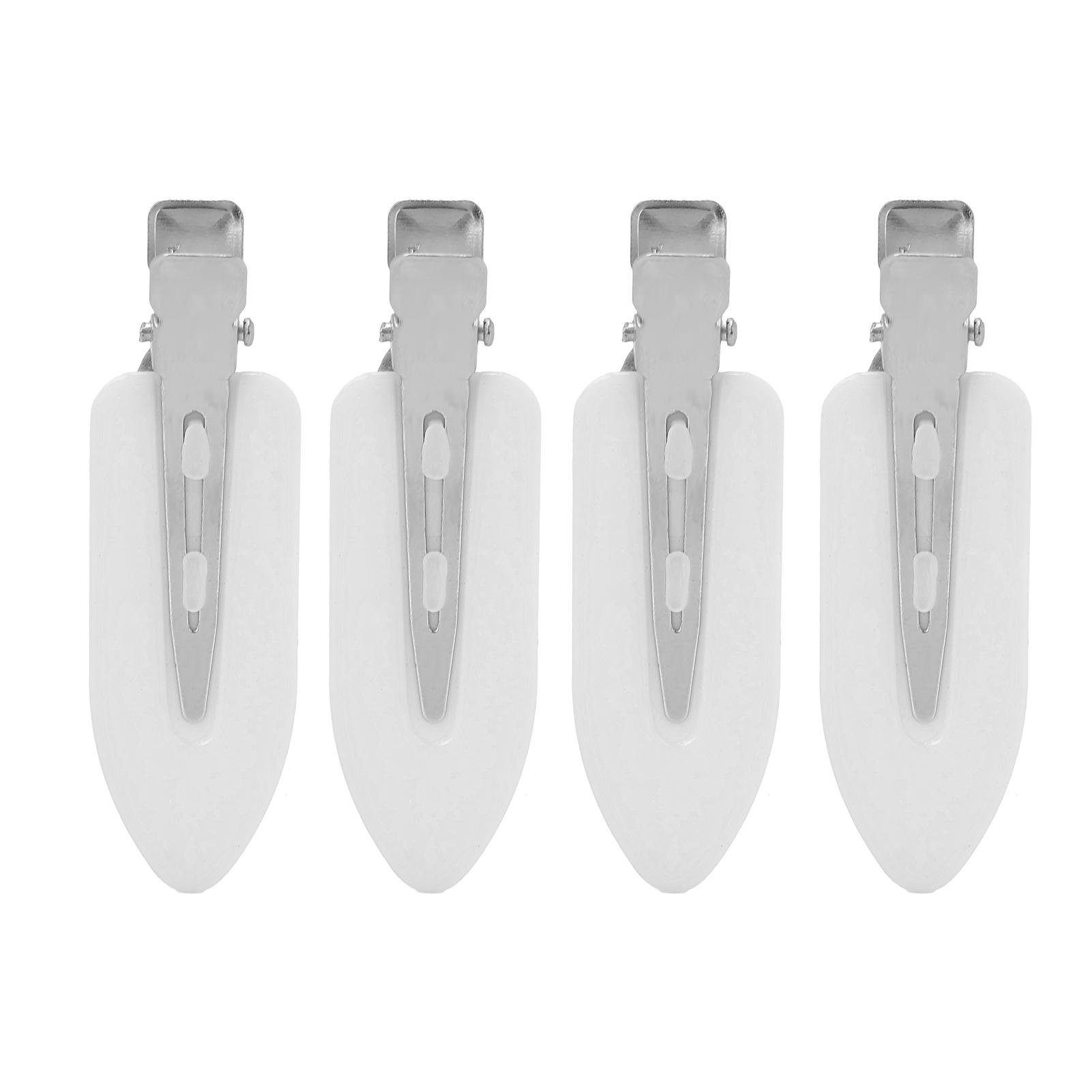 

4 шт. аксессуары для заколок для макияжа, заколки для волос без изгиба, зажимы для укладки волос без складок для женщин White