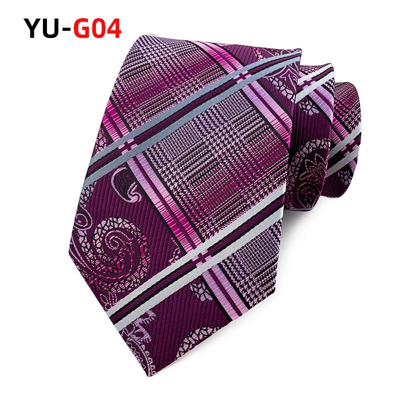 3.15" Fashion Striped PaisleyTies Mens Plaid Flower Necktie for Wedding