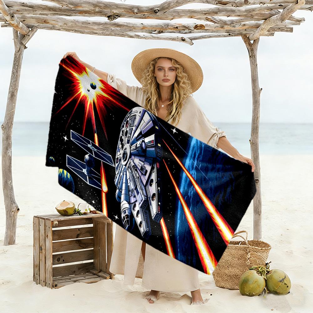 Star Wars Beach Towel Super Soft Absorbent Comfortable Lightweight Portable for Swimming,Beach,Camping, Travel, Beach Accessories,Gym