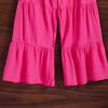 2025 Summer Girls' Spaghetti Strap Top & Wide-Leg Pants Two-Piece Set - European & American Style for Middle & Big Kids