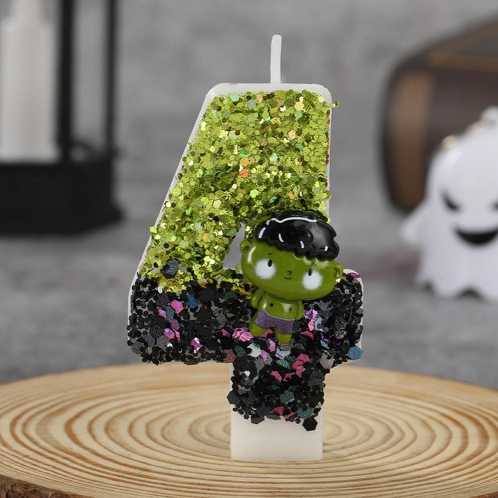 Hulk-Themed Birthday Number Candles - Cute, Funny Party Decorations