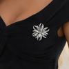 SHIXIN Vintage Sun Flower Brooch Women Exquisite Irregular Metal Shirt Dress Suit Collar Pins Clip Versatile Jewelry Accessories