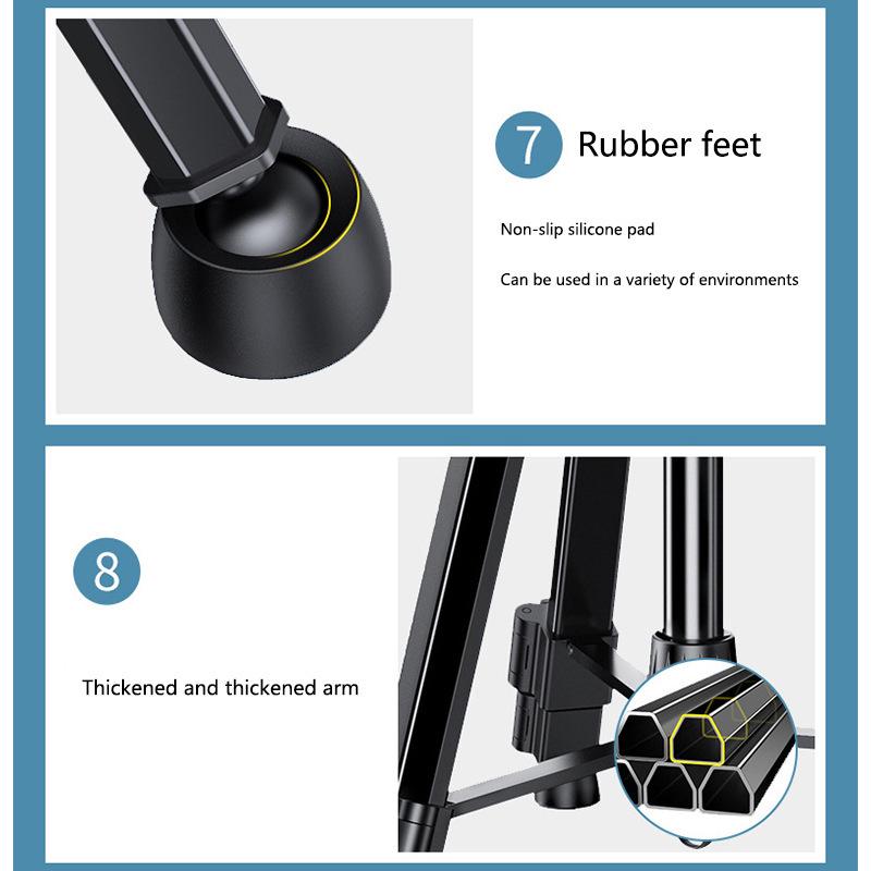 1.7m Cross DSLR Camera & Phone Tripod with Bluetooth for Live Broadcast & Photography.