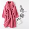 Women's 2025 Winter Teddy Bear Mid-Length Shearling Coat