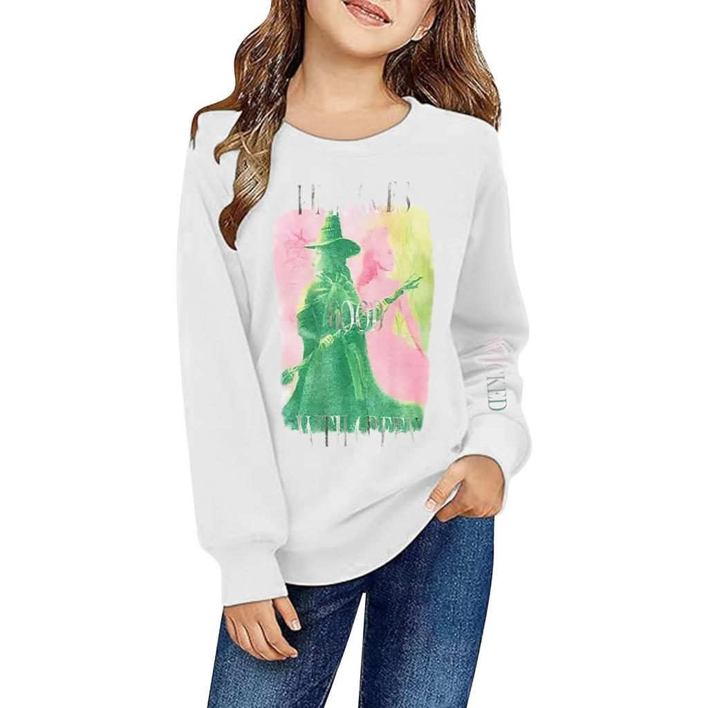 Kids Seven Sleeve Round Neck Christmas Printed Casual Top