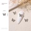 Butterfly Manicure Jewelry Japanese Zircon Nail Decoration Net Red Popular Fingertip Butterfly Metal New Decoration 1PS