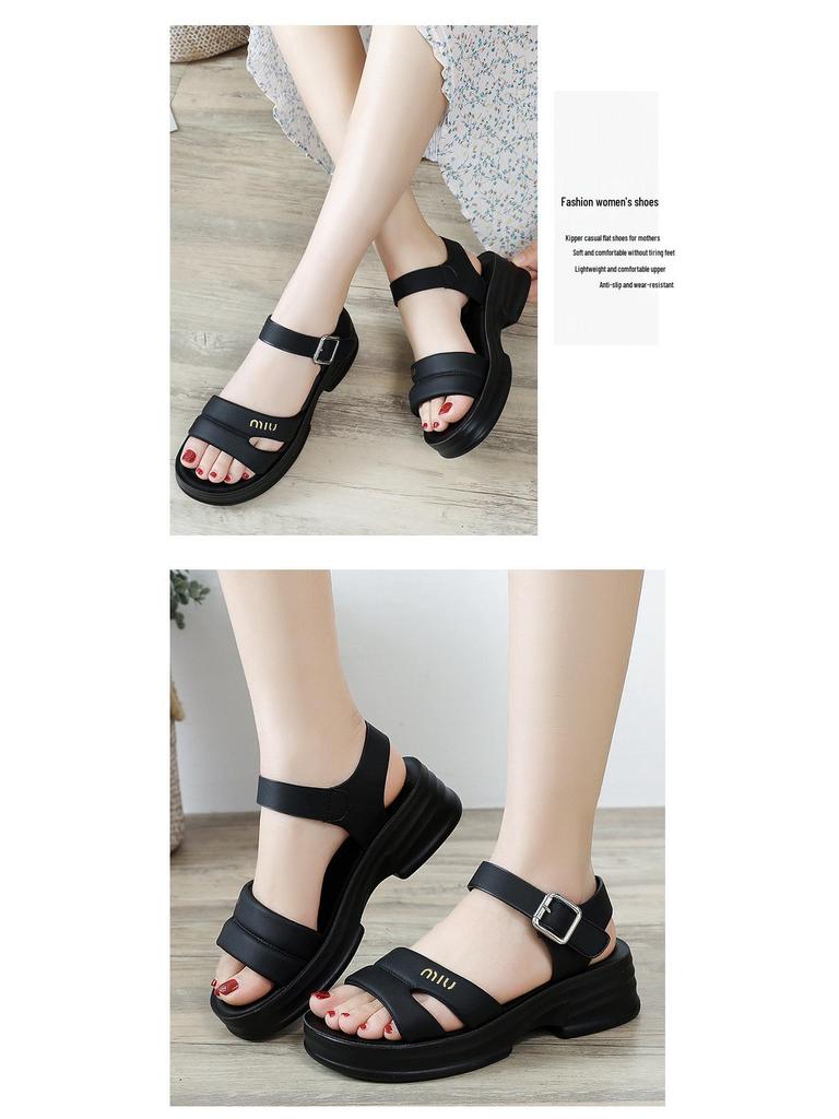 2025 New Style Non-Slip Soft Sole Sandals for Mothers & Pregnant Women – Summer Fashion for Middle-Aged & Elderly