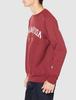 Champion Long Sleeve Techweave Terry Crew Neck Deep Size Odor UV Graphic Logo Print Men's Sweatshirt, C3-WG002, Red, L, Antibacterial, Resistant,