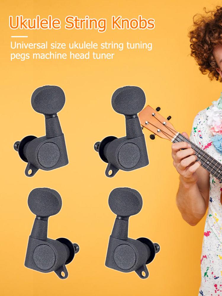 4 Stück 4-Saiten Gitarren-Stimmwirbel Universelle Mechaniken Stimmmechaniken Ersatz Ukulele Teile Zubehör