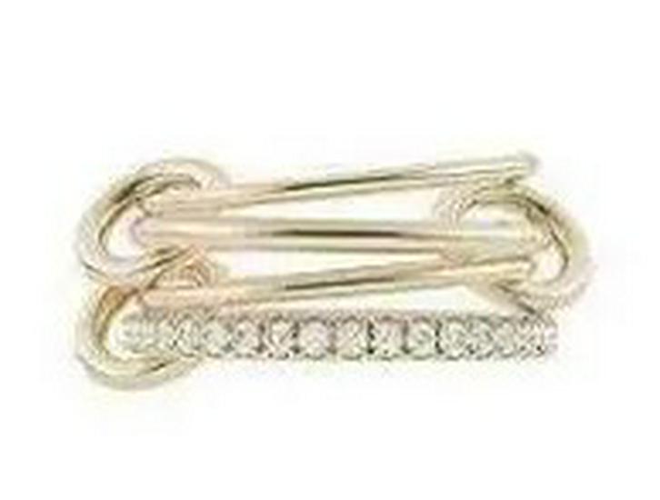 Interlocking Zircon Diamond Ring - Two-Tone Trendy Personalized Design
