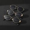3Pcs Metal Mixed Frame Glasses Set Black Glasses Fashionable Thin Frame Exquisite Frame Design Tight Heel Trend