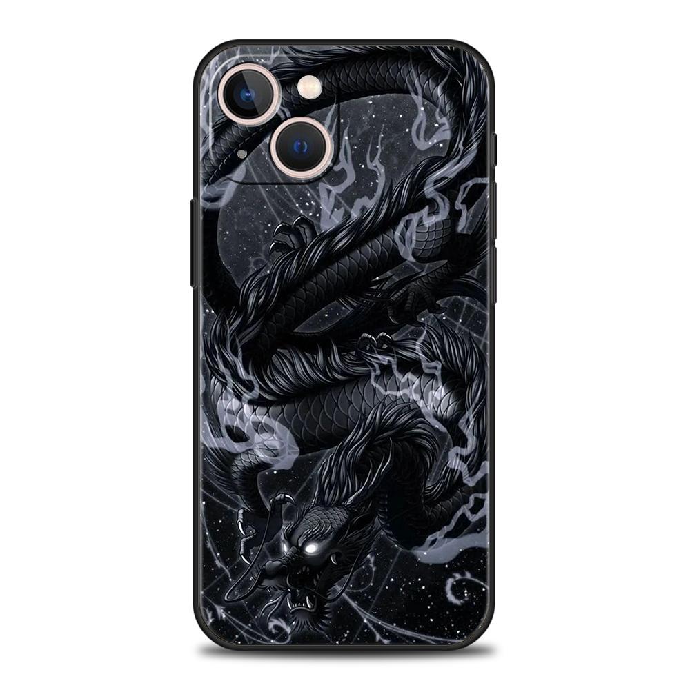 Luxury TPU Soft Phone Case For iPhone 17 Air 16E 16 11 15 14 Pro MAX 12 13 7 8 Plus X XR XS SE 2022 Cover Cartoon Dragon Series