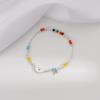S925 Silver Rainbow Beaded Bracelet for Girls Summer Ins Niche Design Colorful Bear Smiley Hand Jewelry