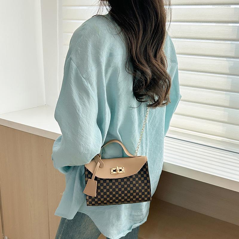 JYL TS Women's Sling Bags  Mini Bag 035 Hand Hold PU Patchwork Chain Printed Bag