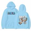 Men's Winter Warm Casual Fashion Hoodie Cartoon Anime Character Luffy Peripheral Printed Comfortable Hoodie