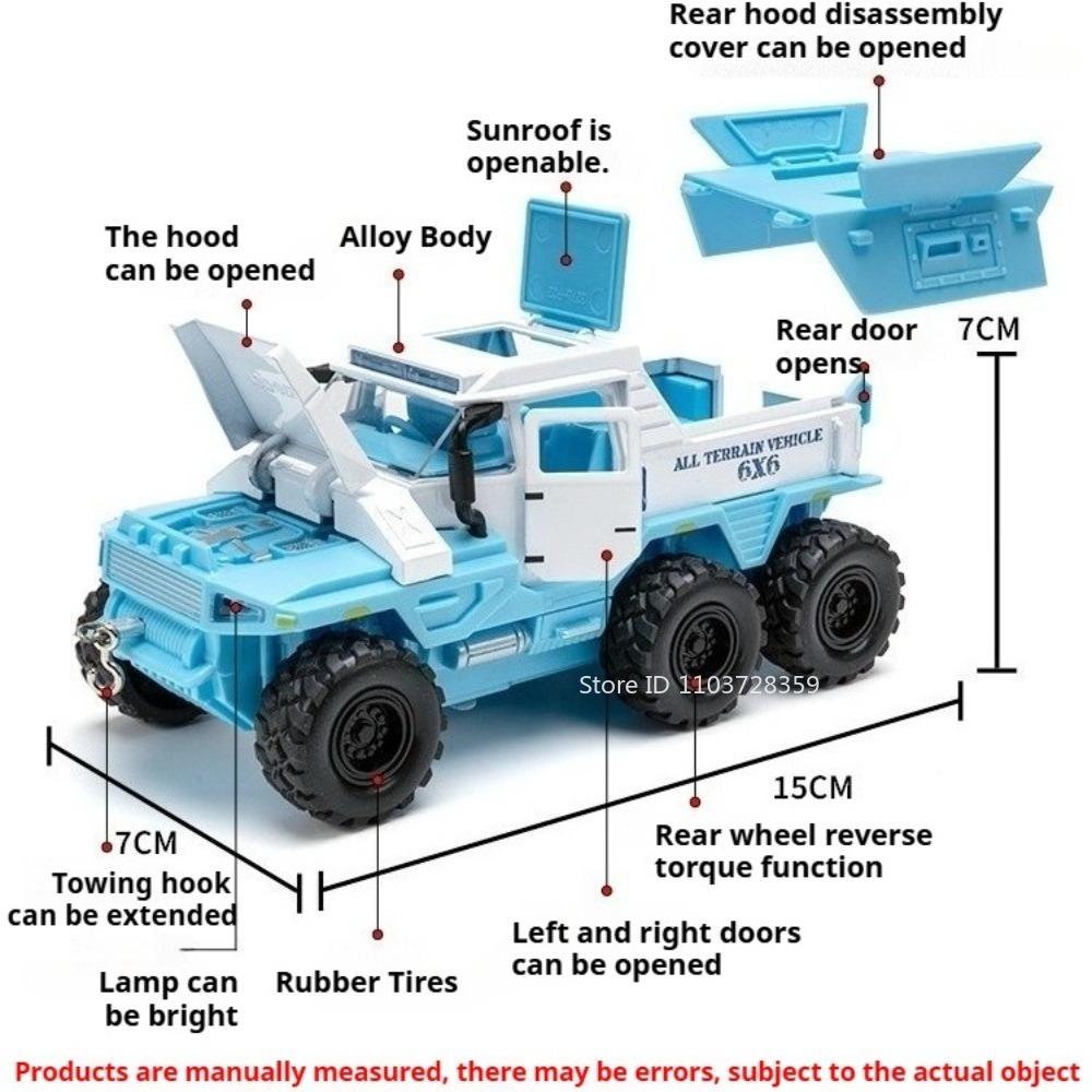1:32 Modell Eroberer Säbelzahntiger Gepanzertes Fahrzeug Spielzeug Legierung Druckguss Rückziehfunktion Türen zu öffnen Geräusch Licht Geländefahrzeug Modelle für Jungen