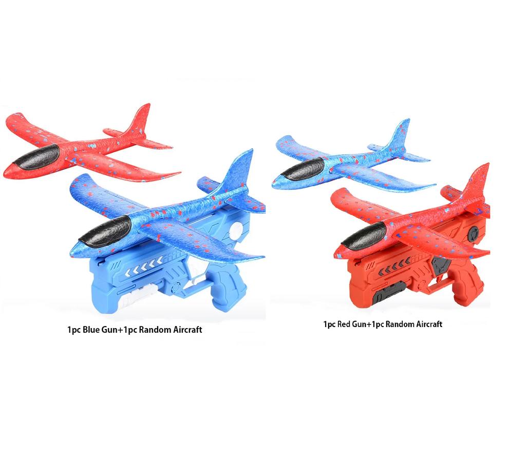 Non-Toxic Foam Ejector Plane Gun Children'S Outdoor Toy For Air Battle Gliding Foam Aircraft Parent-Child Interactive Toy Children Holiday Gift