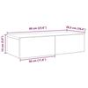 VidaXL Wall Shelf with Drawers Concrete Grey Engineered Wood 859971